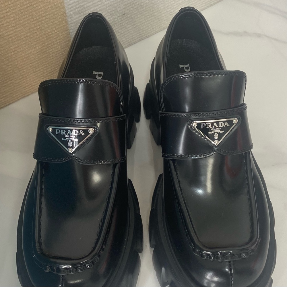 Prada 📌📌Black Loafers - Picture 3 of 6